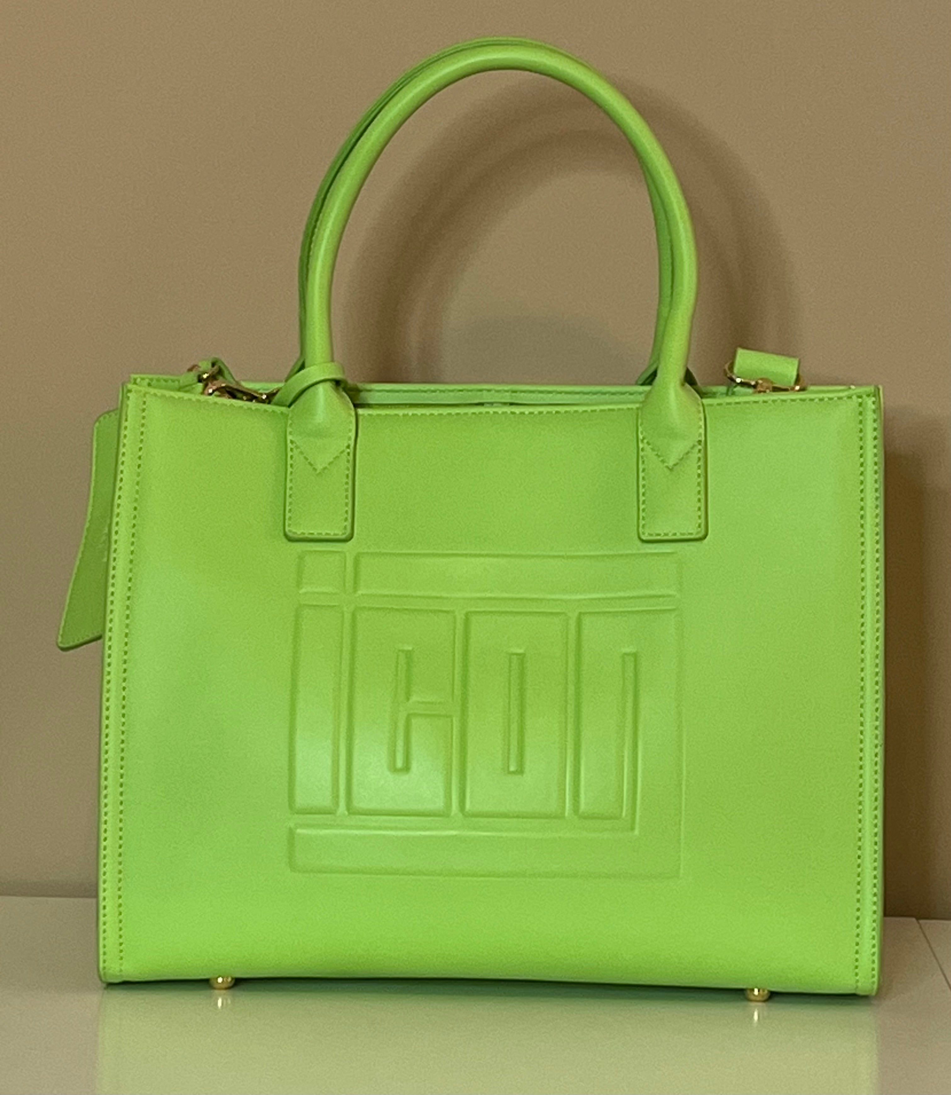 Lime green tote hot sale